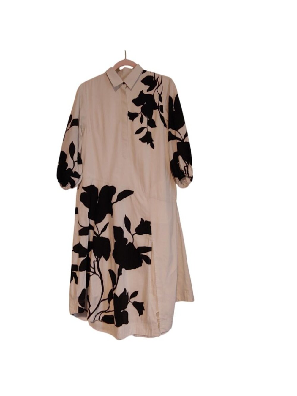 Jo Faulkner For Maeve Oversized Asian Botanical Midi Dress Gallery Zen  SP - Picture 2 of 11